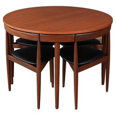 Fachmännisch restauriertes – dänisches Roundette-Esszimmer-Set mit Schmetterlingsblatt von Hans Olsen