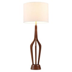 Expertly Restored - David Shreve Sculpted Walnut Table Lamp for V.H. Woolums