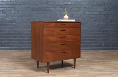 Sapientemente restaurato - Comò a 5 cassetti in mogano Edward J. Wormley per Dunbar