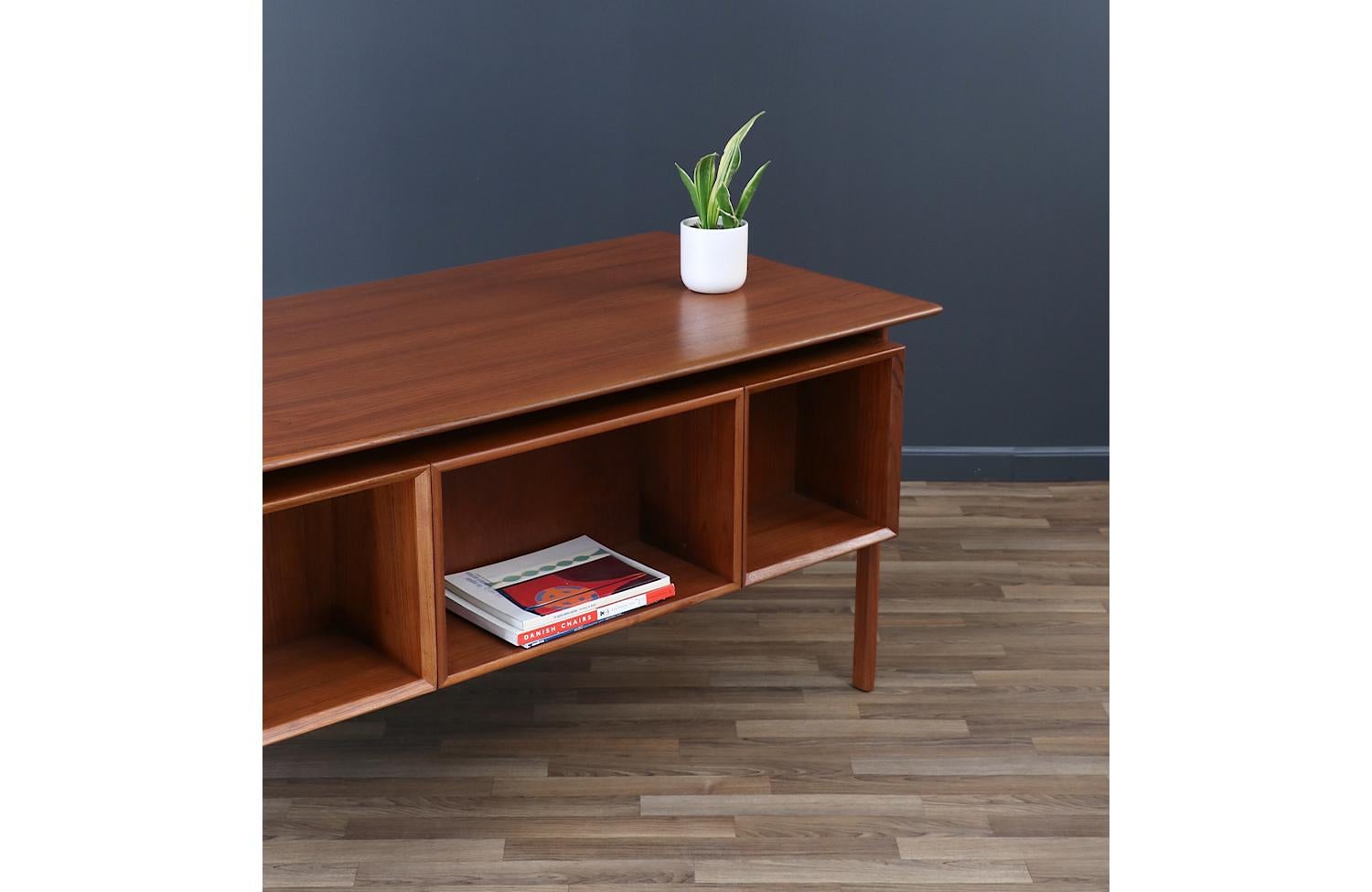 Expertly Restored - Executive Teak Desk with Bookcase by Erik Brouer 1