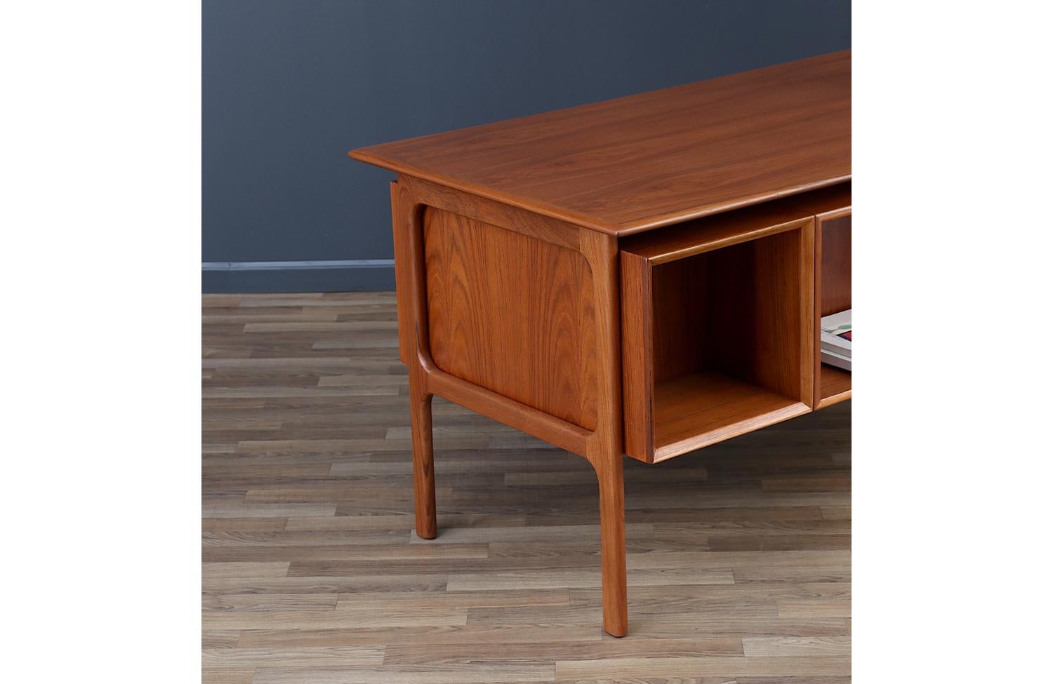 Expertly Restored - Executive Teak Desk with Bookcase by Erik Brouer 2