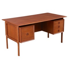 Expertly Restored - Executive Teak Desk with Bookcase by Erik Brouer