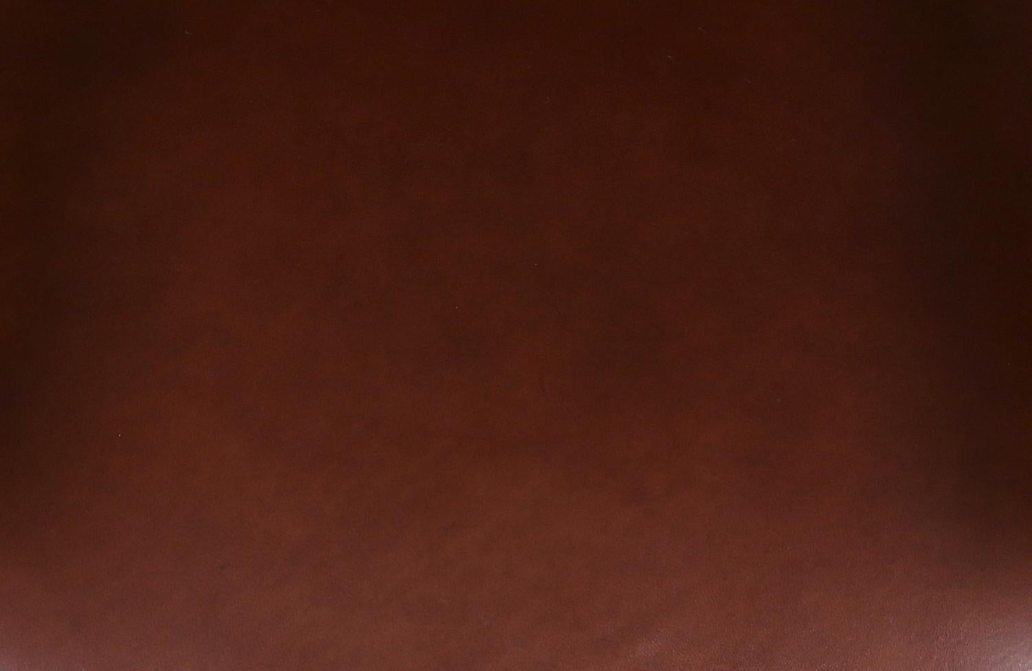 Expertisch restauriert - Finn Juhl Modell BO-118 Cognacfarbener Loungesessel aus Leder und Teakholz im Angebot 9