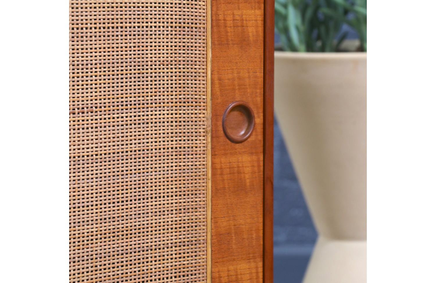 Expertly Restored - Finn Juhl Teak & Walnut Credenza with Cane Front Doors 9
