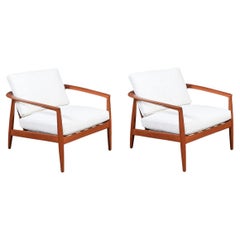 Expertly Restored - Folke Ohlsson Model 72-C Teak Lounge Chairs for Dux