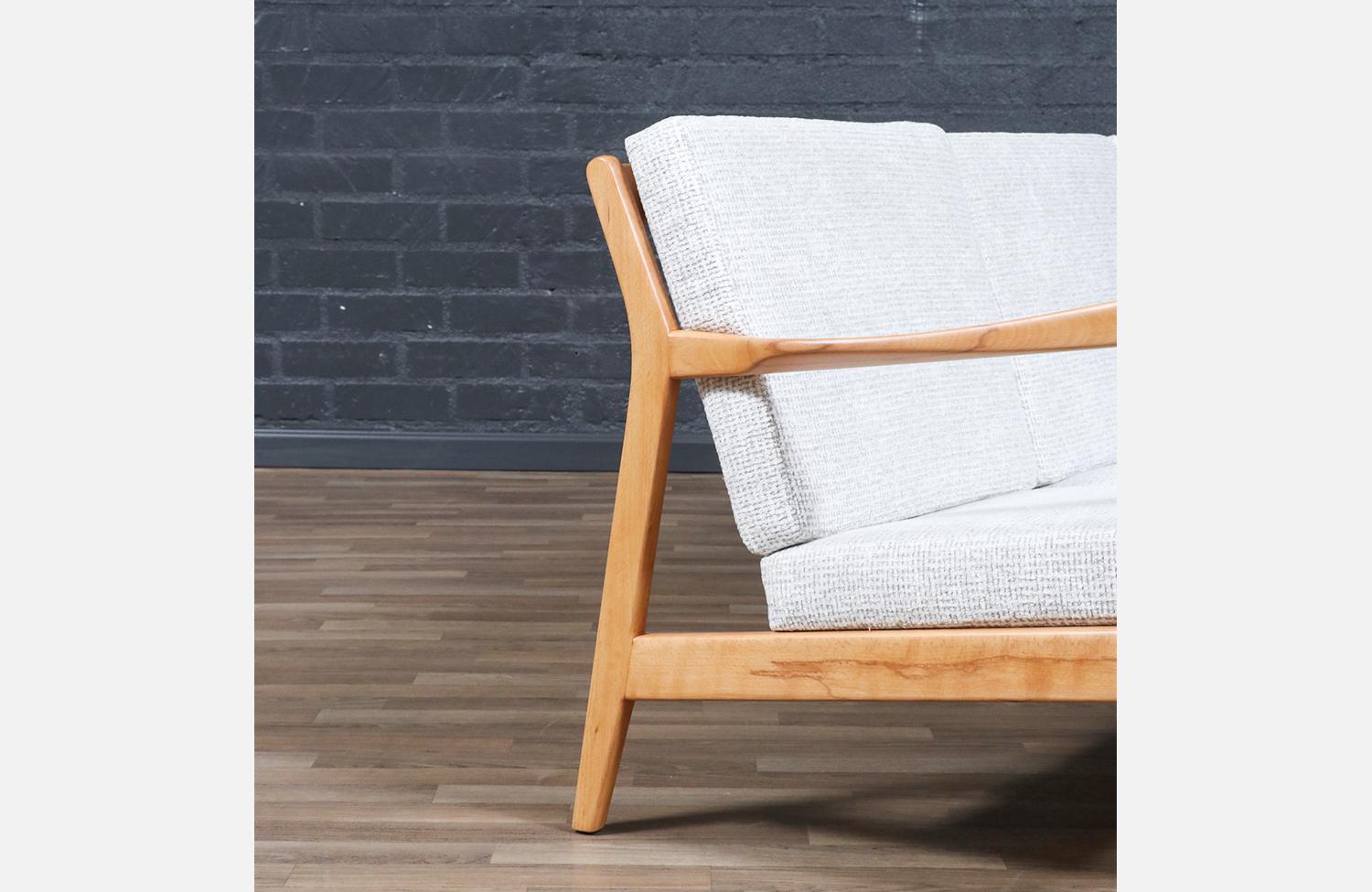 Expertly Restored - Folke Ohlsson Model “Tema 1” Beechwood Sofa for Dux For Sale 8