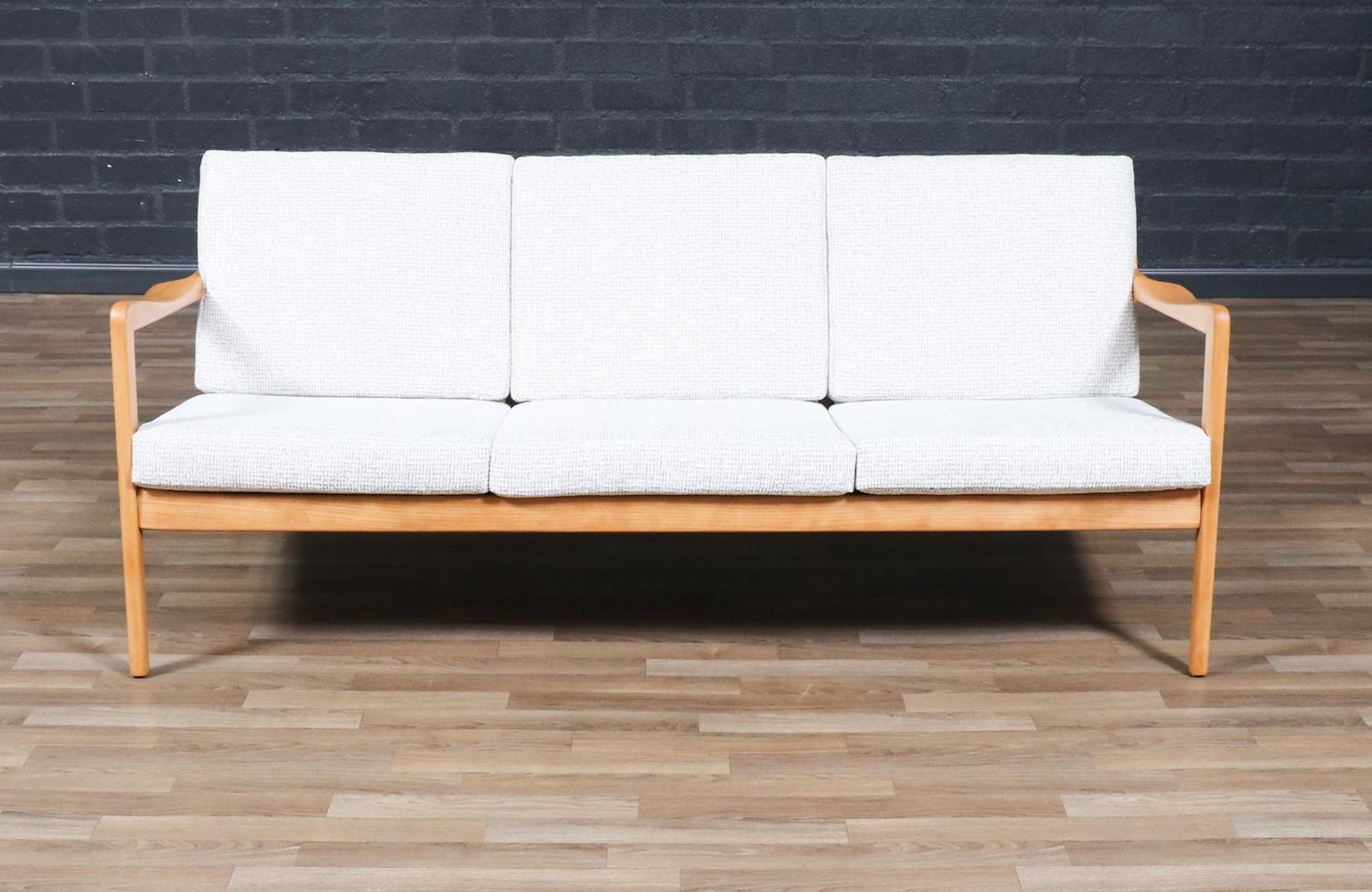 Swedish Expertly Restored - Folke Ohlsson Model “Tema 1” Beechwood Sofa for Dux For Sale