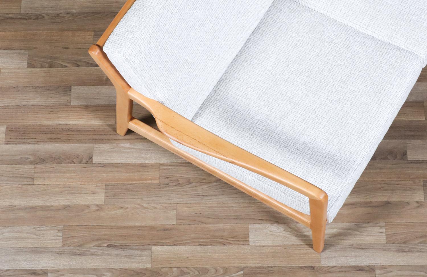 Expertly Restored - Folke Ohlsson Model “Tema 1” Beechwood Sofa for Dux For Sale 1