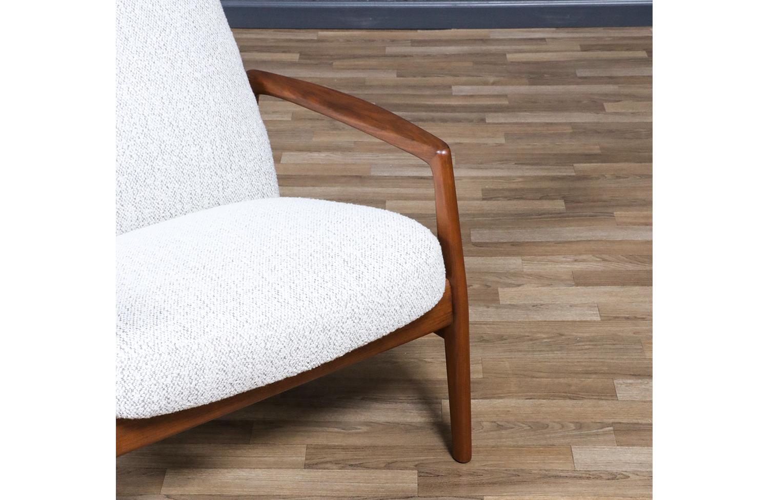 Expertly Restored - Folke Ohlsson Walnut Reclining Chair w/ Ottoman for Dux For Sale 4