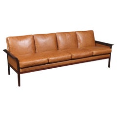 Expertly Restored - Fredrik Kayser Model-934 Rosewood & Leather Sofa