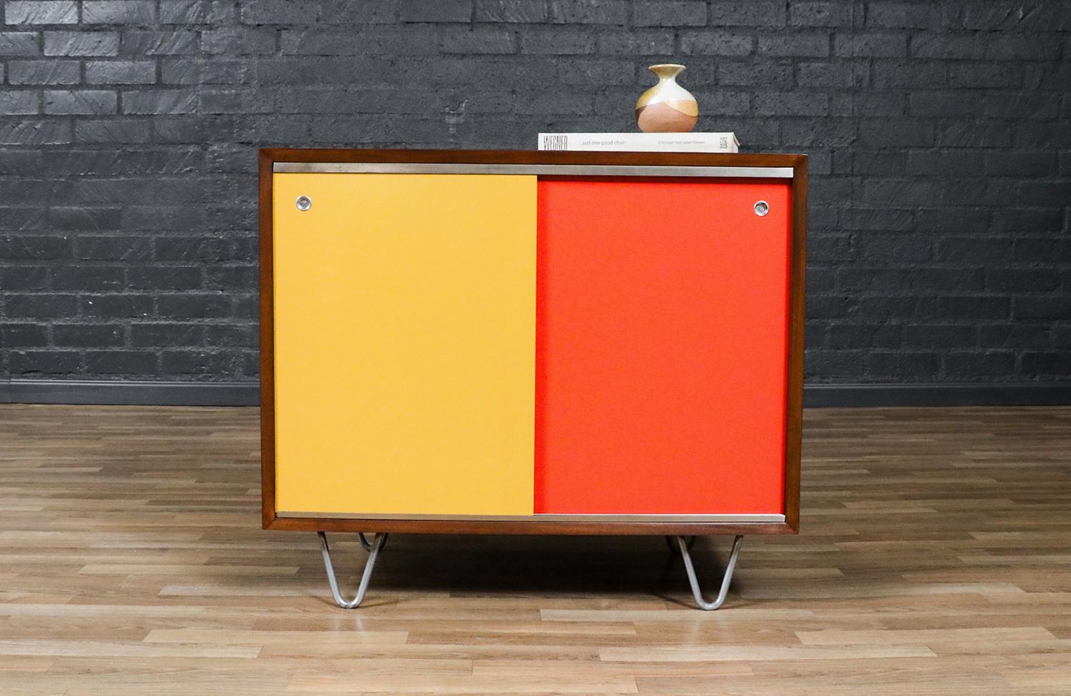 American Expertly Restored -George Nelson Multi-Color Lacquered Cabinet for Herman Miller For Sale