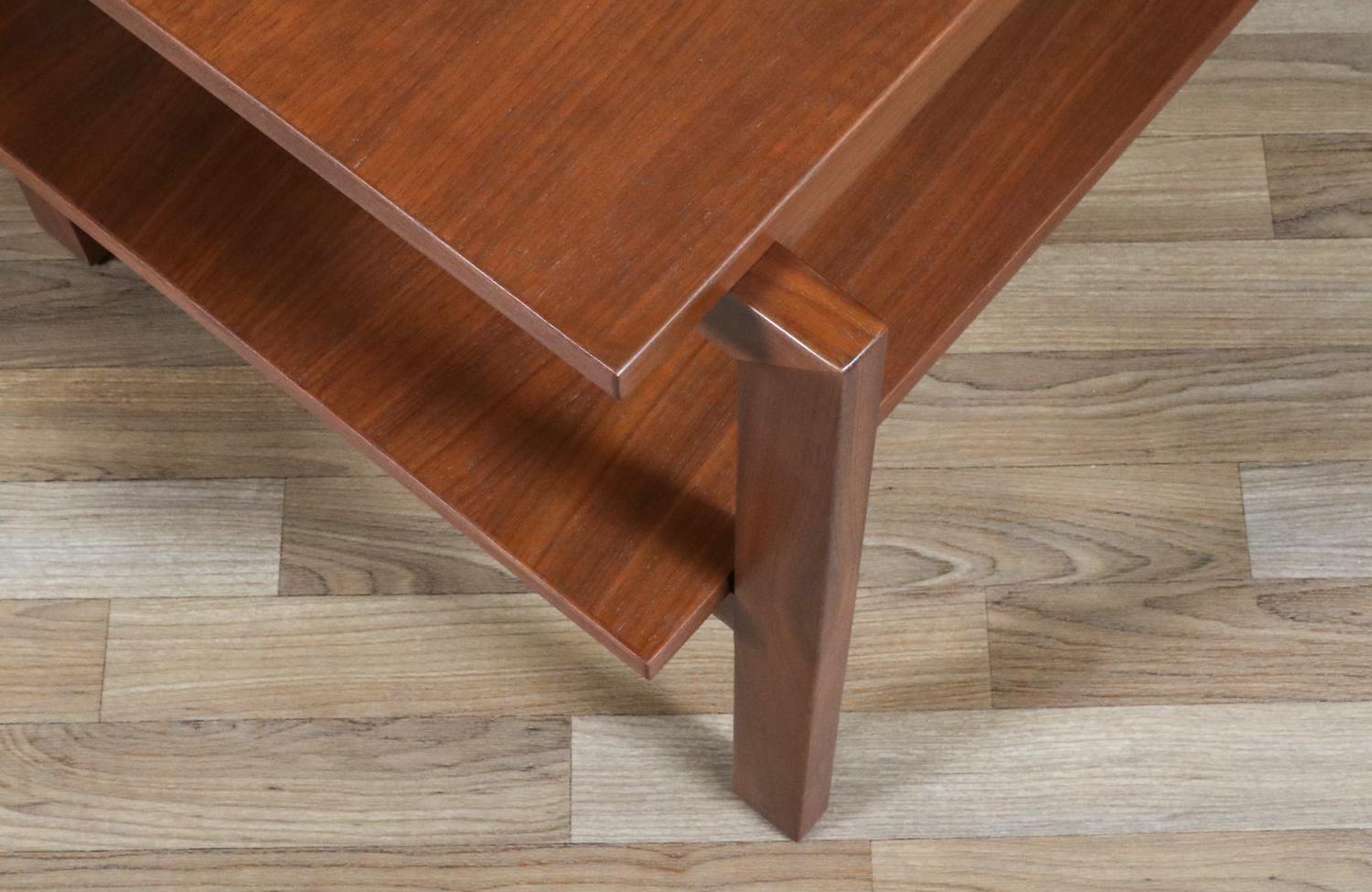 Expertly Restored-Greta M. Grossman Side Table w/ Magazine Shelf for Glenn of CA For Sale 2