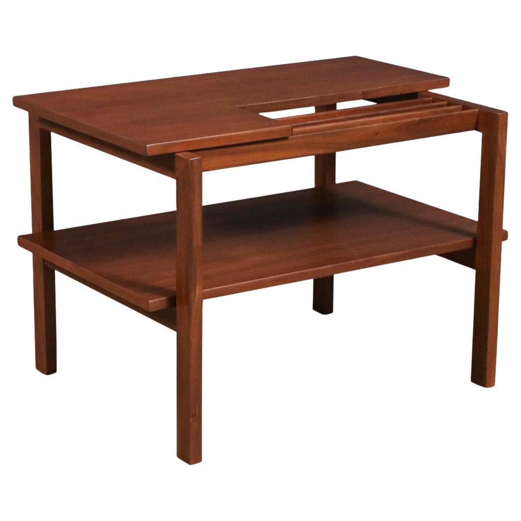 Expertly Restored-Greta M. Grossman Side Table w/ Magazine Shelf for Glenn of CA For Sale