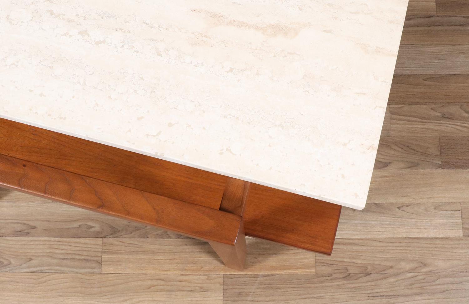 Expertly Restored - Greta M. Grossman Side Table w/ Marble Top for Glenn of CA For Sale 2