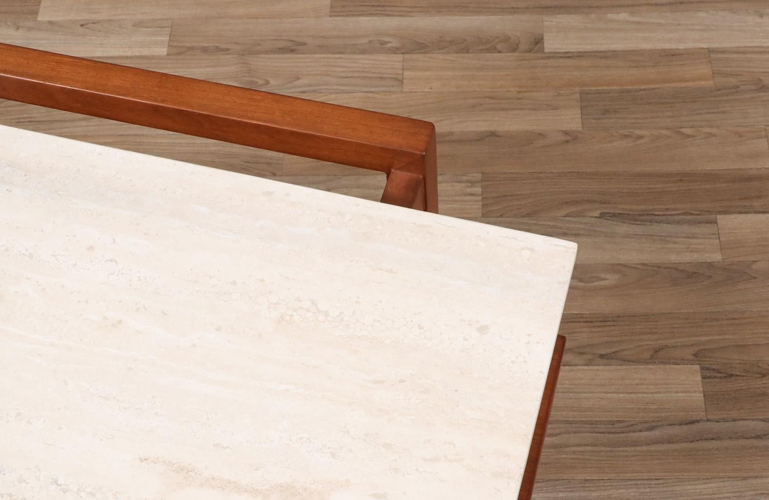 Expertly Restored - Greta M. Grossman Side Table w/ Marble Top for Glenn of CA For Sale 3