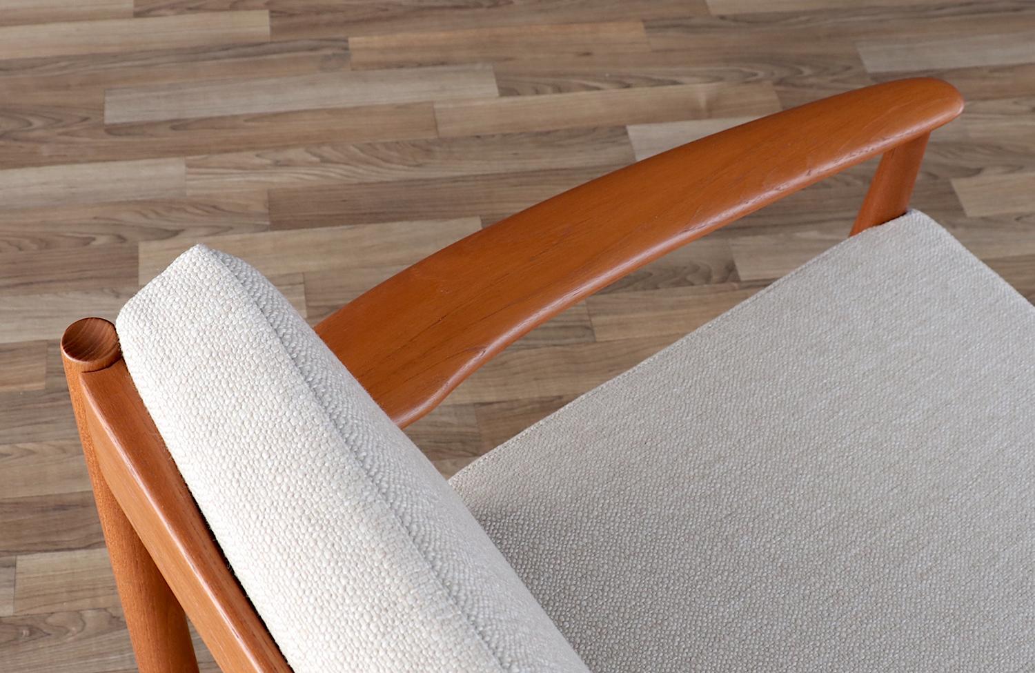 Fabric Expertly Restored - Grete Jalk Model-128 Teak Sofa for France & Son
