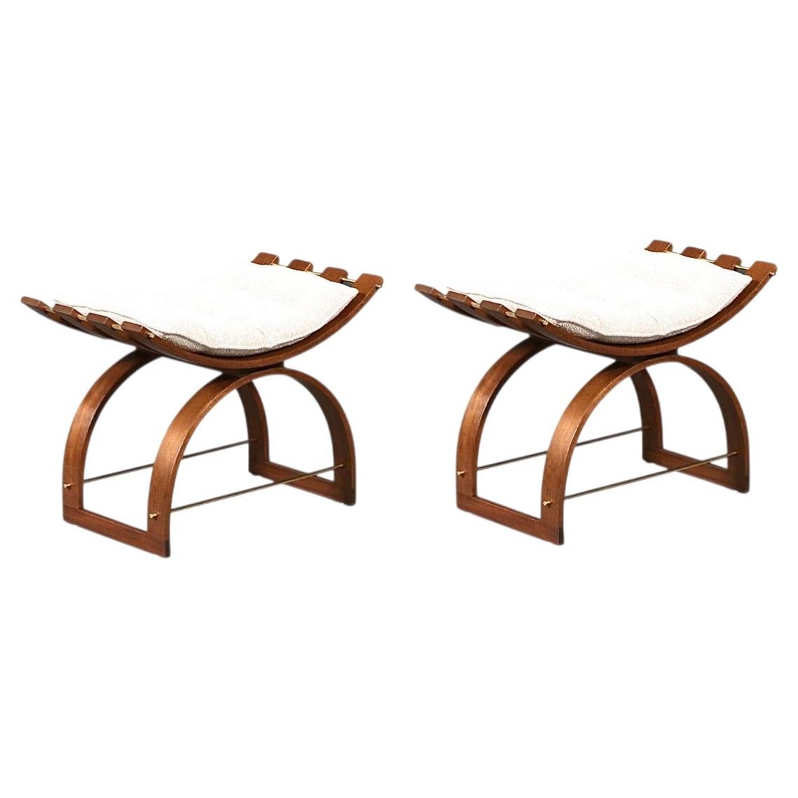 Fachmännisch restauriert - Harvey Probber "Knights" Model-1173 Sculpted Benches