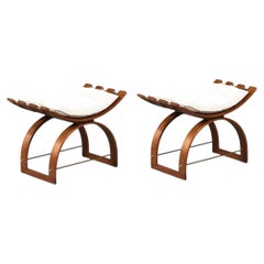 Expertly Restored - Harvey Probber "Knights" Model-1173 Sculpted Benches