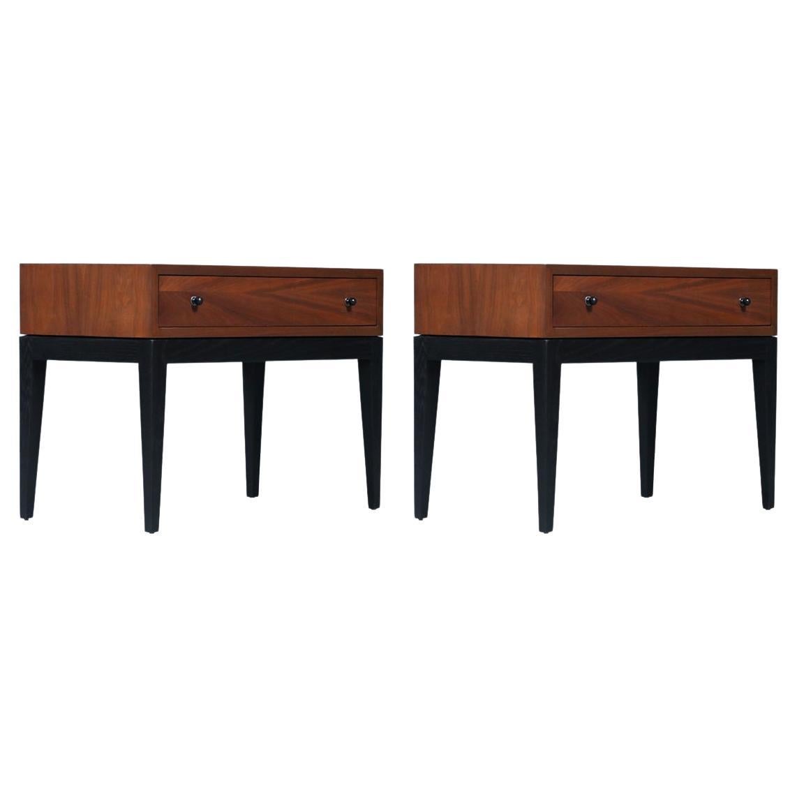 Expertly Restored - Harvey Probber Walnut Night Stands For Sale