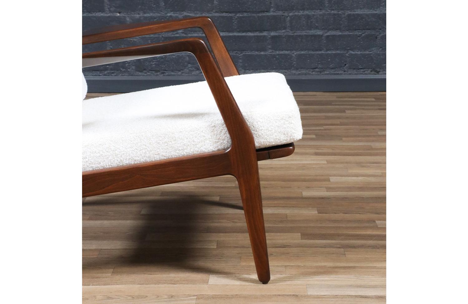 Expertly Restored - Ib Kofod Larsen Danish Modern Sculptural Lounge Chair For Sale 6