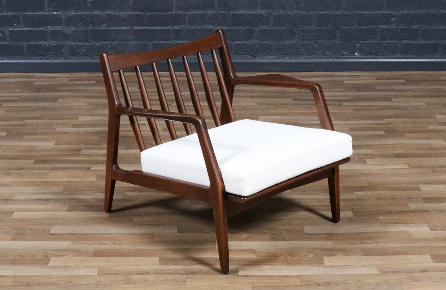Mid-20th Century Expertly Restored - Ib Kofod Larsen Danish Modern Sculptural Lounge Chair For Sale