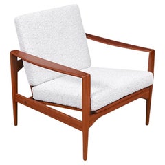 Expertly Restored - Illum WIkkelso Model-EK Boucle & Teak Lounge Chair