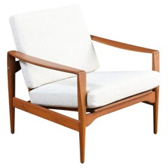Expertly Restored Illum WIkkelso Model-EK Teak Lounge Chair for Niels Eilersen