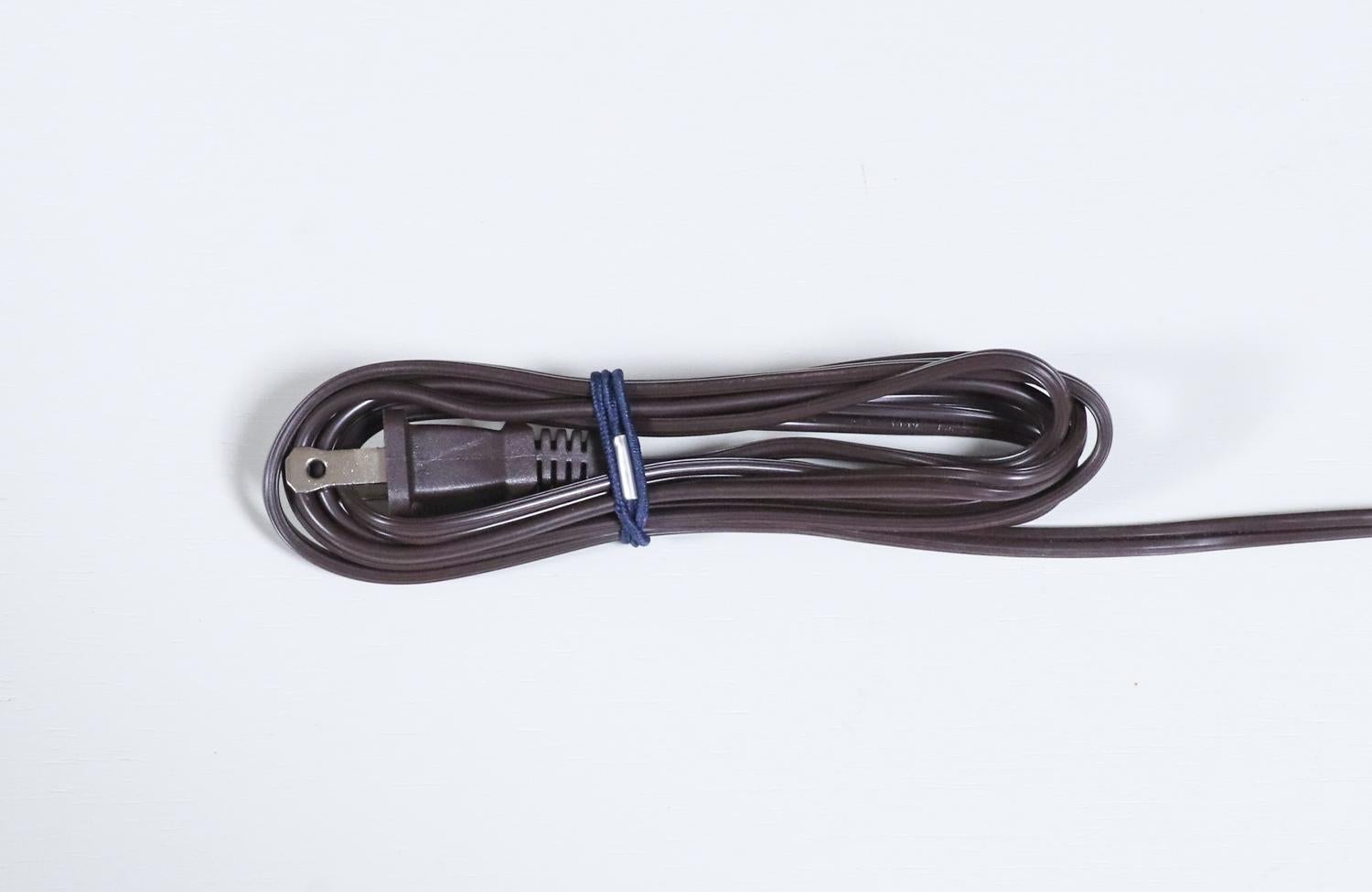 Expertly Restored - Italian Travertine & Walnut Cone Style Table Lamp For Sale 5