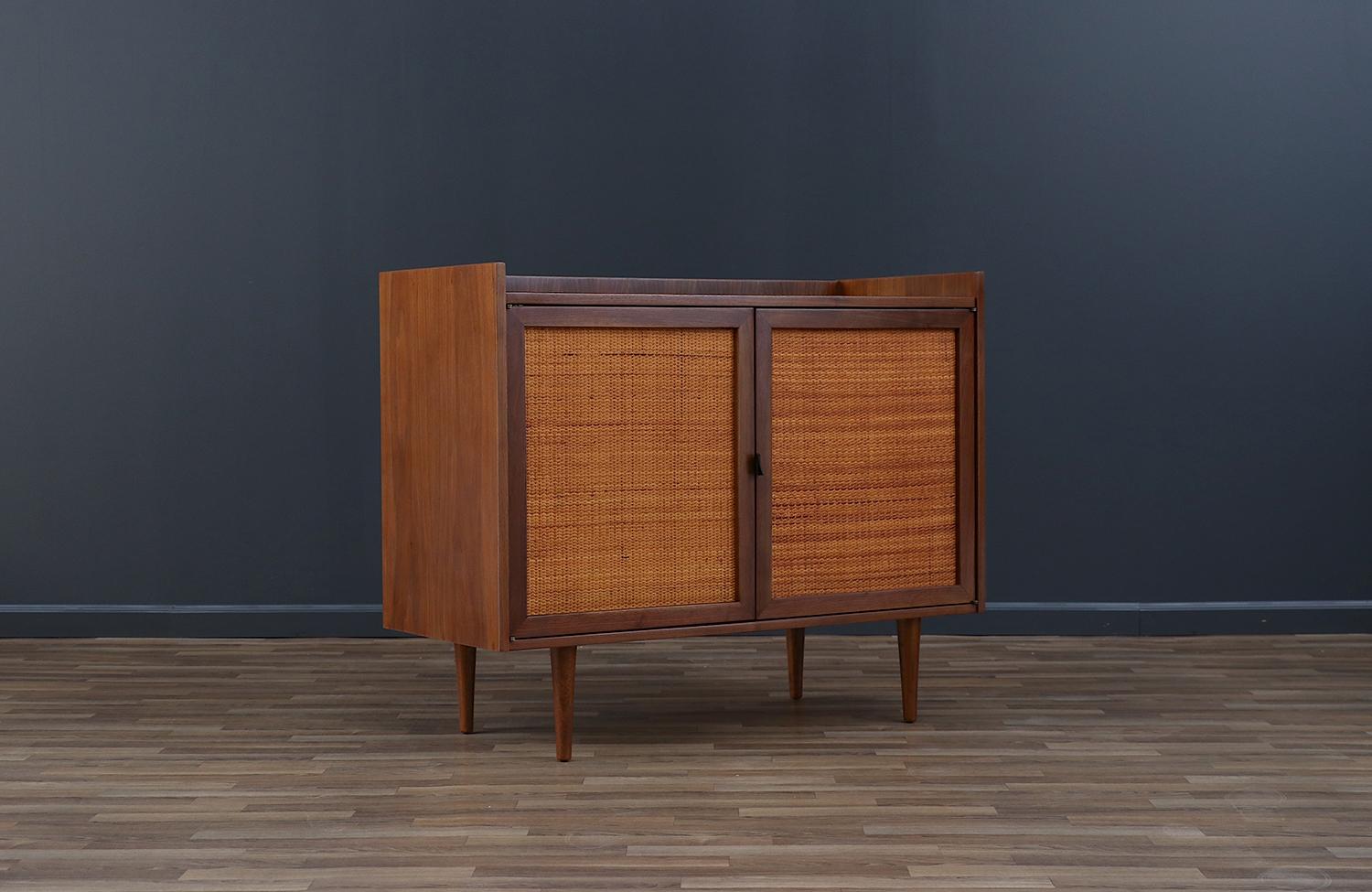 Mid-Century Modern Expertly Restored - Jack Cartwright Cabinet w/ Cane Doors for Founders
