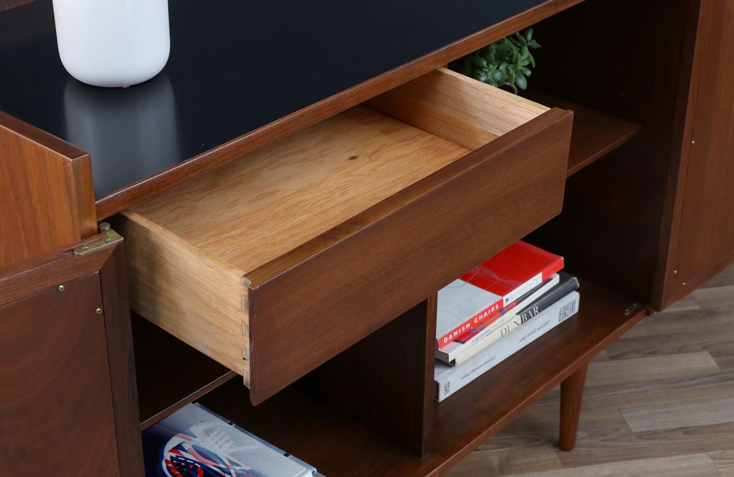 Leather Expertly Restored - Jack Cartwright Cabinet w/ Cane Doors for Founders