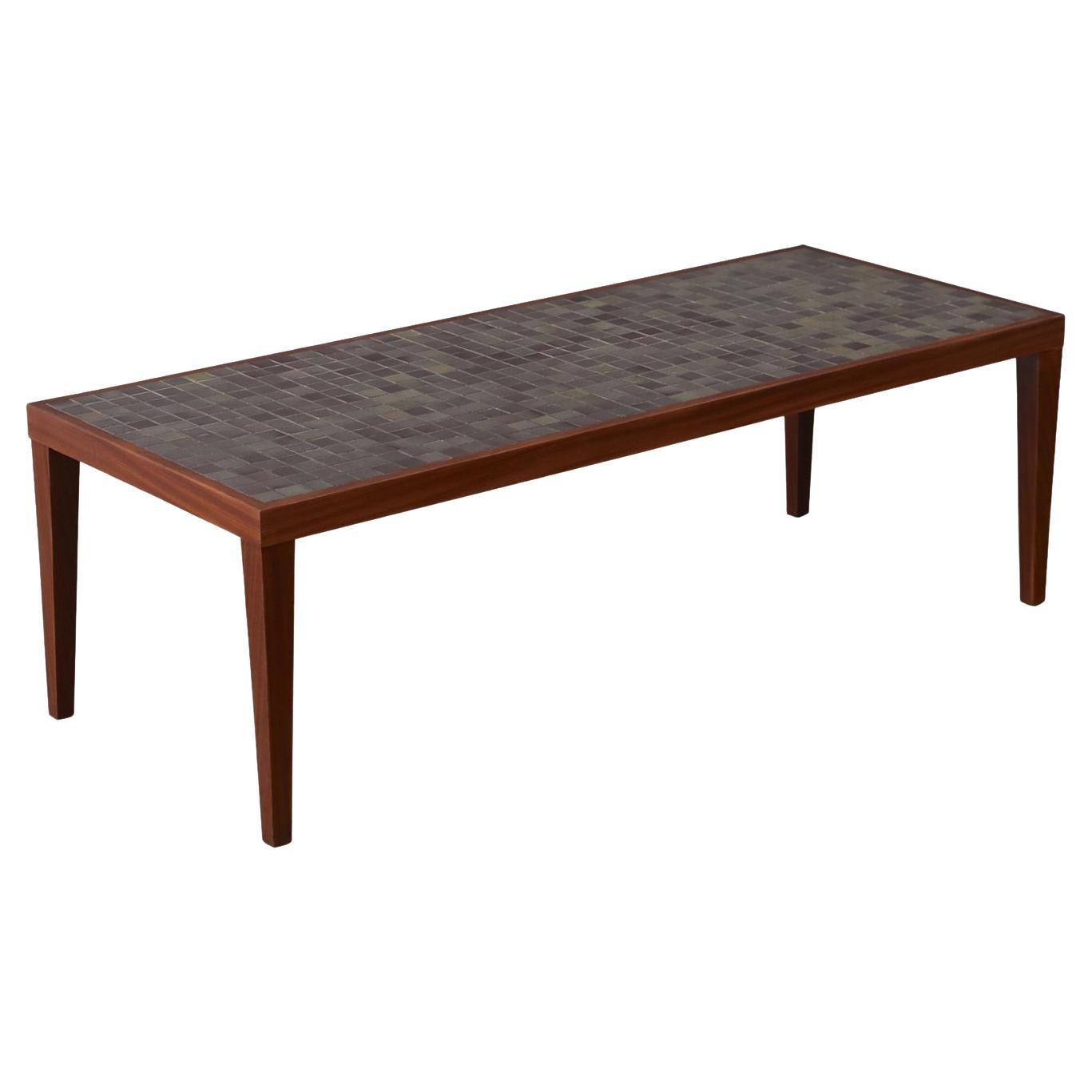 Expertly Restored - Jane & Gordon Martz Ceramic Top Coffee Table For Sale