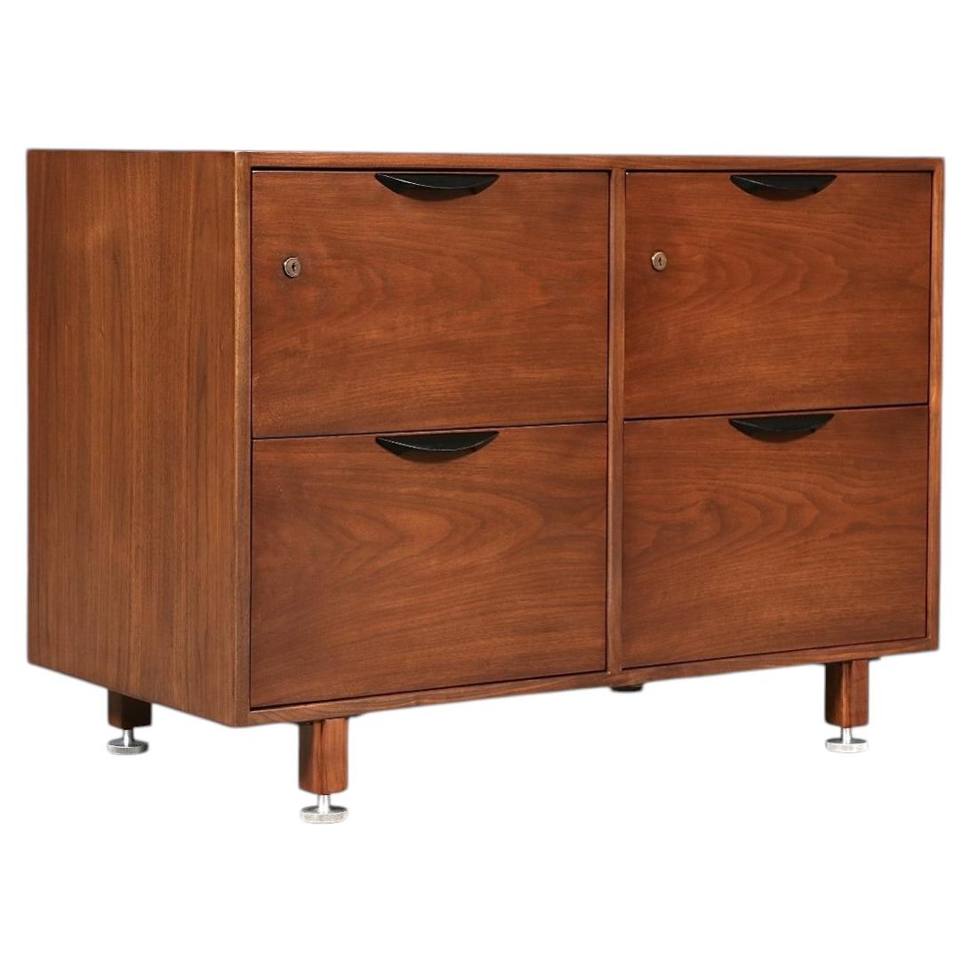 Expertly Restored - Jens Risom Walnut Filing Cabinet