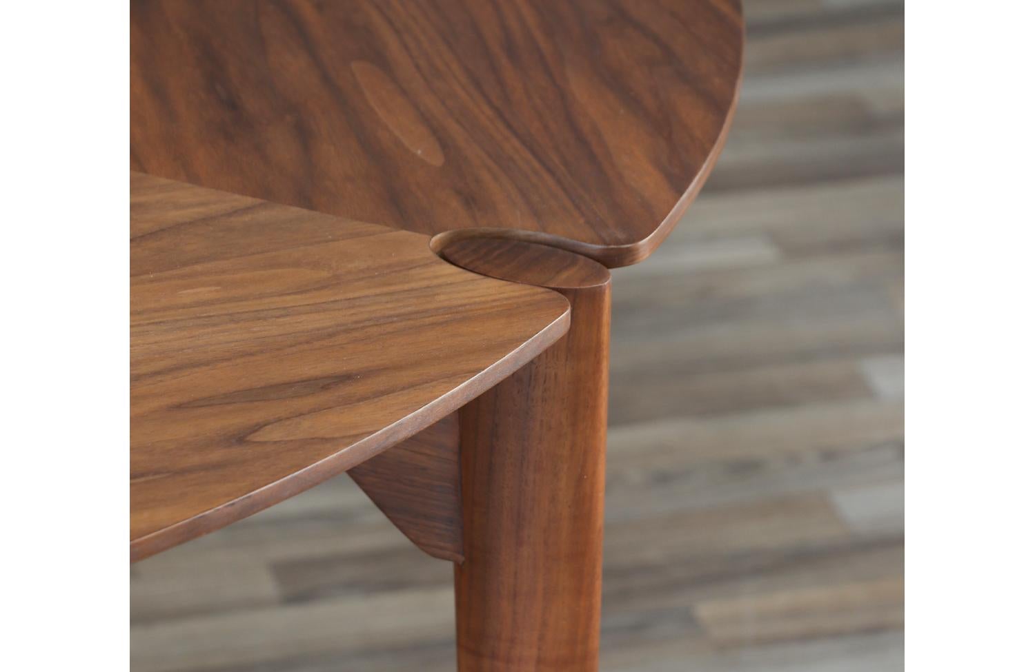 Expertly Restored - John Keal Sculpted Walnut Dining Table for Brown Saltman 3