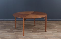 Expertly Restored - John Keal Sculpted Walnut Dining Table for Brown Saltman