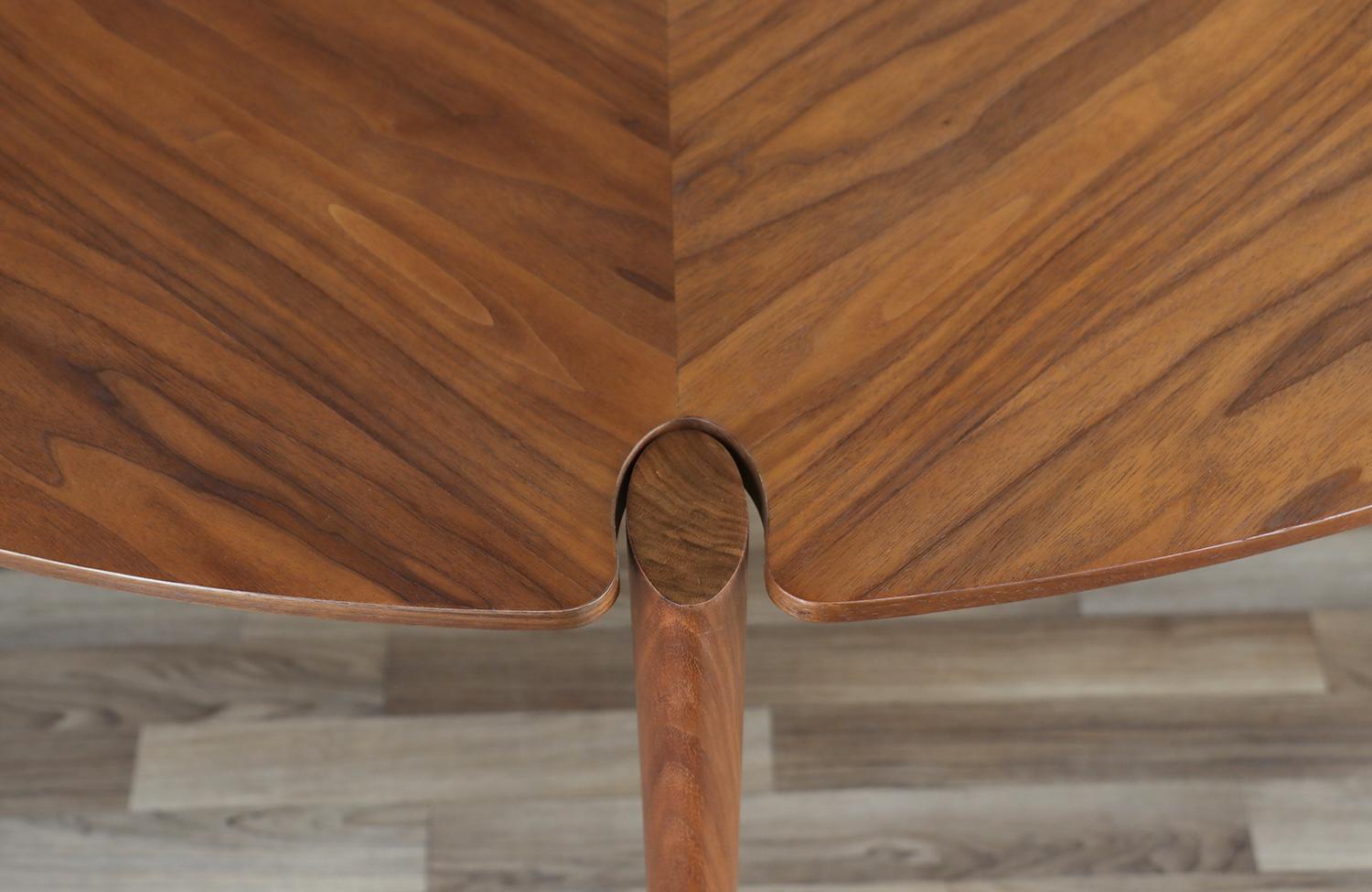 Mid-20th Century Expertly Restored - John Keal Sculpted Walnut Dining Table for Brown Saltman