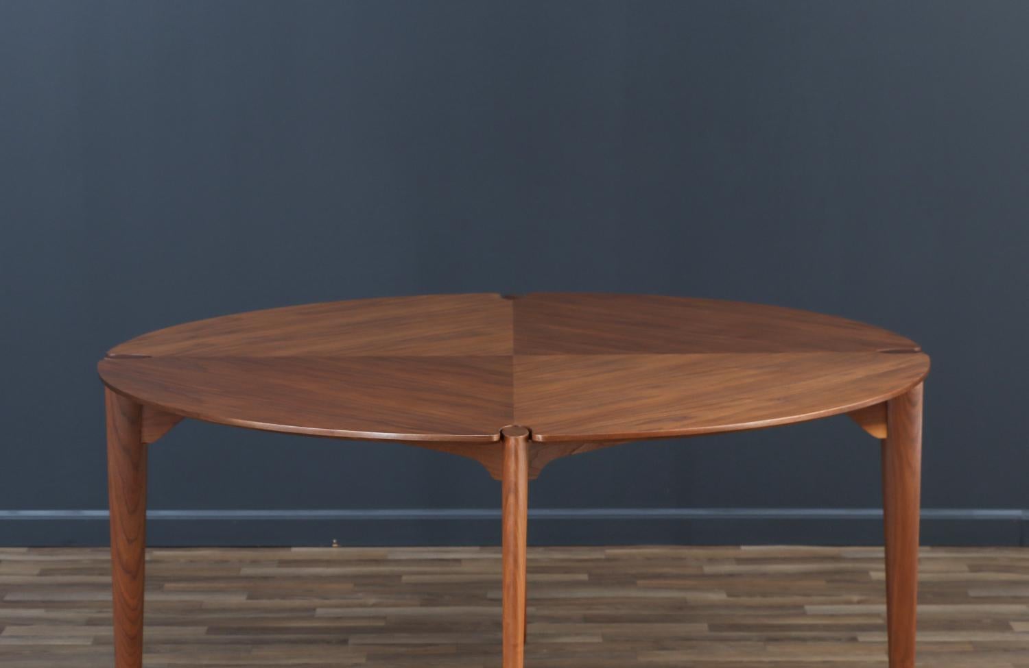 Expertly Restored - John Keal Sculpted Walnut Dining Table for Brown Saltman 1