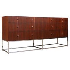Expertly Restored - Kipp Stewart Rosewood & Chrome Dresser for Directional