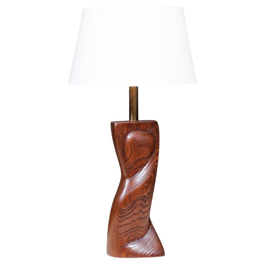 Expertly Restored-Lynn Lawrence Carved Biomorphic Table Lamp for Modeline of CA