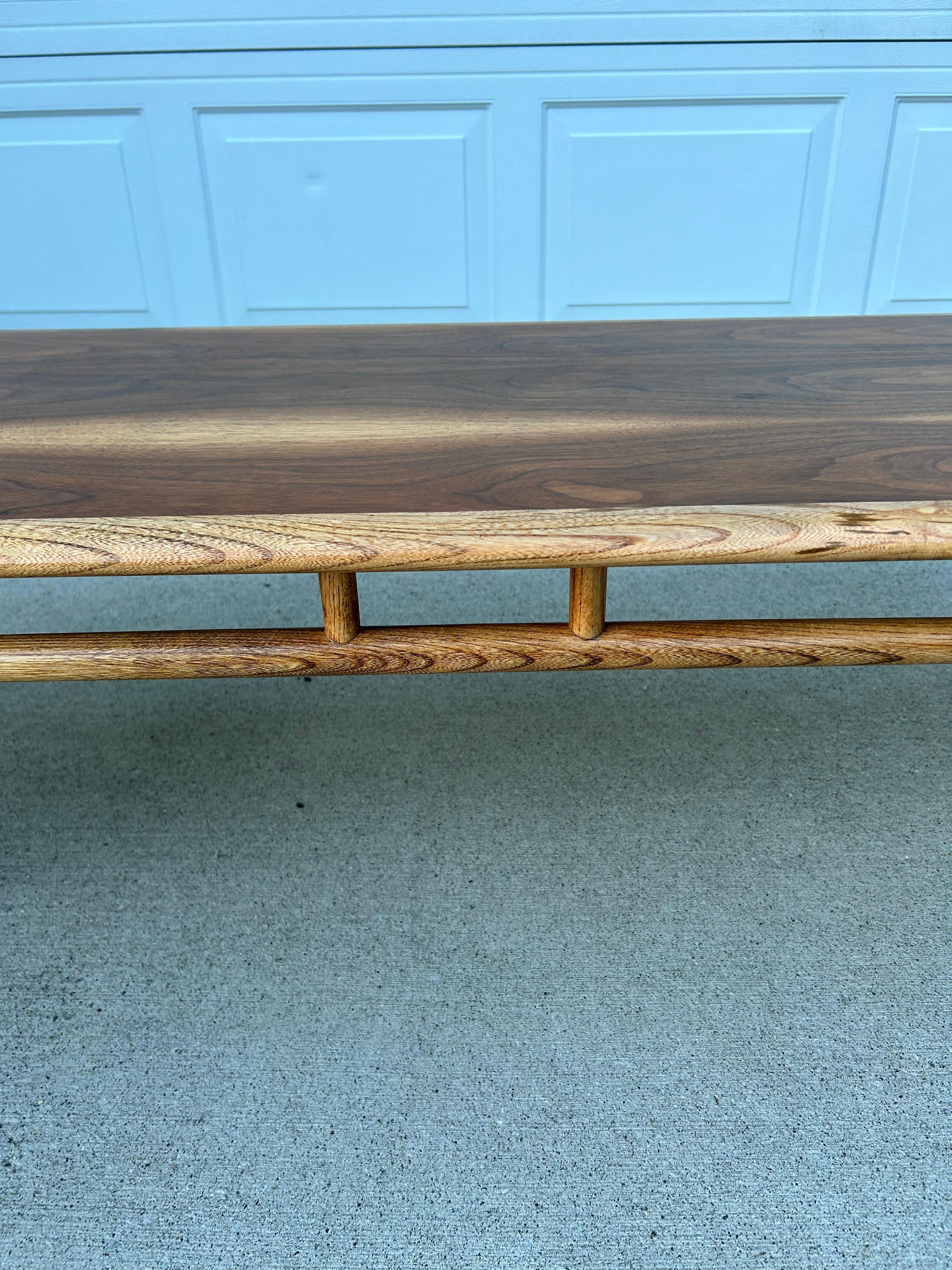 Mid-20th Century Expertly Restored MCM Lane Acclaim Walnut Coffee Table For Sale