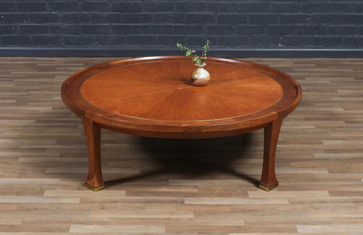 Mid-Century Modern Expertly Restored - Michael Taylor Teak & Walnut Coffee Table w/ for Baker For Sale