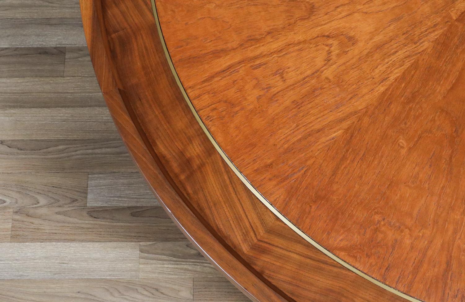 Brass Expertly Restored - Michael Taylor Teak & Walnut Coffee Table w/ for Baker For Sale
