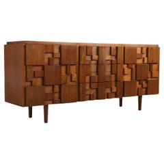 Expertly Restored - Mid-Century Brutalist "Staccato" Dresser by Lane