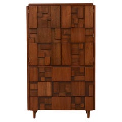 Expertly Restored - Mid-Century Brutalist "Staccato" Highboy Dresser by Lane
