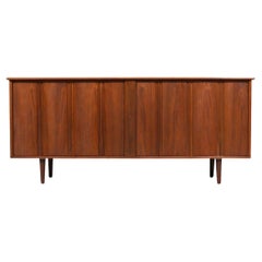 Expertly Restored - Mid-Century Californian Tambour-Door Credenza by Barzilay