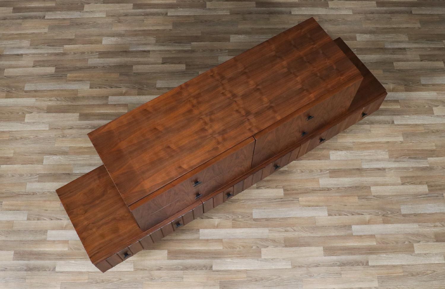 Expertly Restored - Mid-Century Canadian Brutalist Modular Dresser For Sale 1