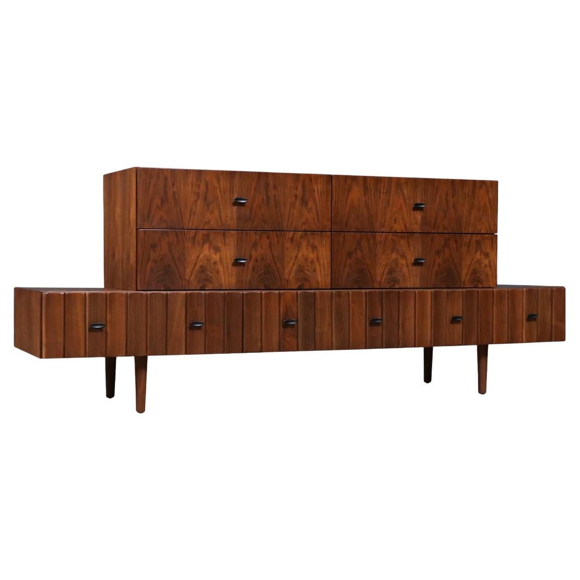 Expertly Restored - Mid-Century Canadian Brutalist Modular Dresser For Sale