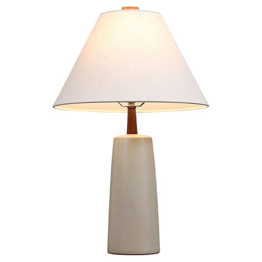 Expertly Restored - Mid-Century Grey Ceramic Table Lamp by Jane & Gordon Martz For Sale