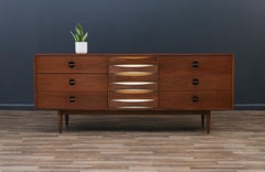Expertly Restored - Mid-Century Modern Dresser w/ Lacquered Bowtie Drawers