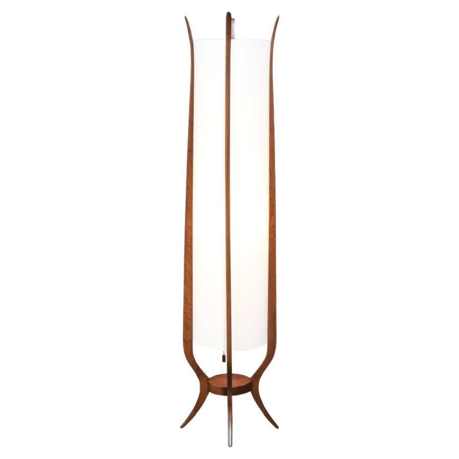 Expertly Restored - Mid-Century Modern Floor Lamp by Roller Lamp Co. im Angebot