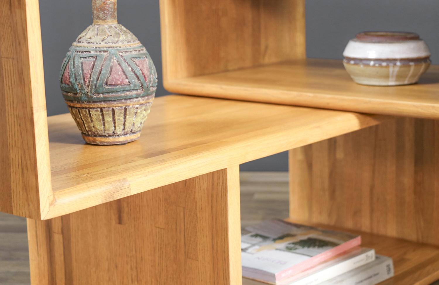 Expertly Restored -  Mid-Century Modern Modular Oak Bookshelves System 4
